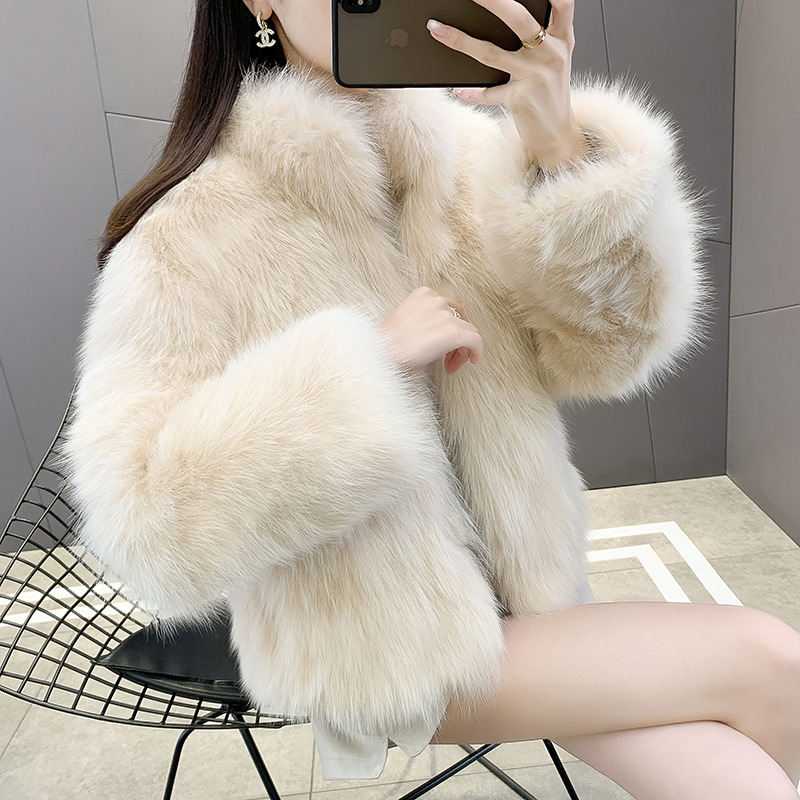 Fashionable Fur Coat For Women Short And Thickened Internet-famous Fluffy Coat photo 4