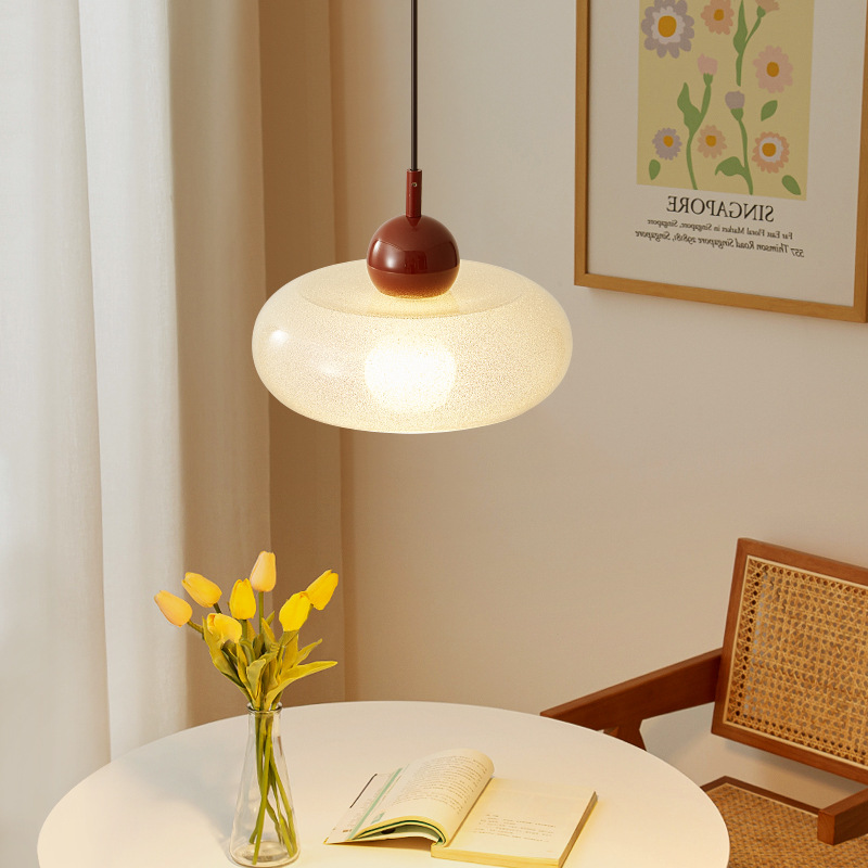 Entrance Single-head Chandelier Round Dining Table Glass photo 3