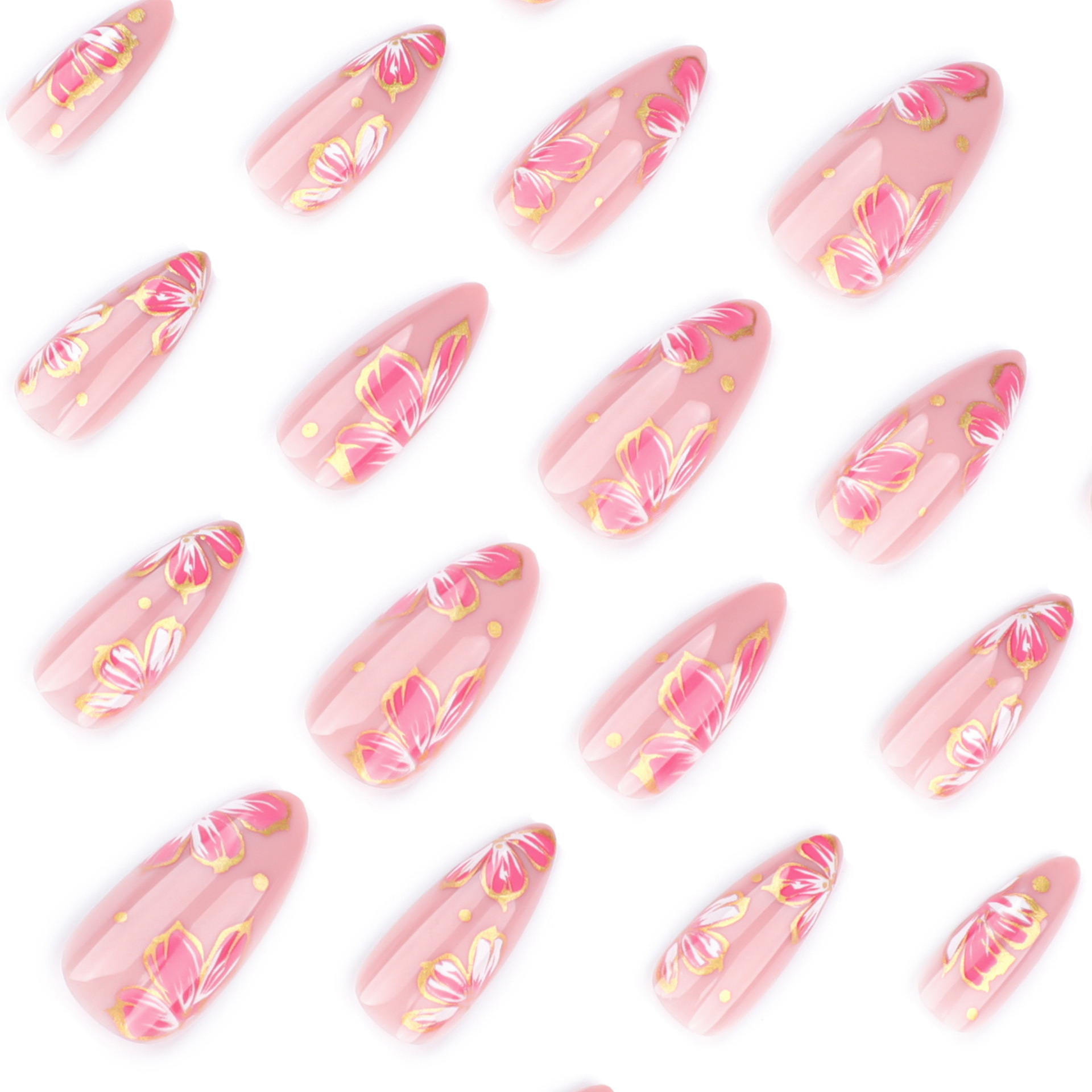 Detachable Short Almond-shaped Nail Tips For Manicure photo 2