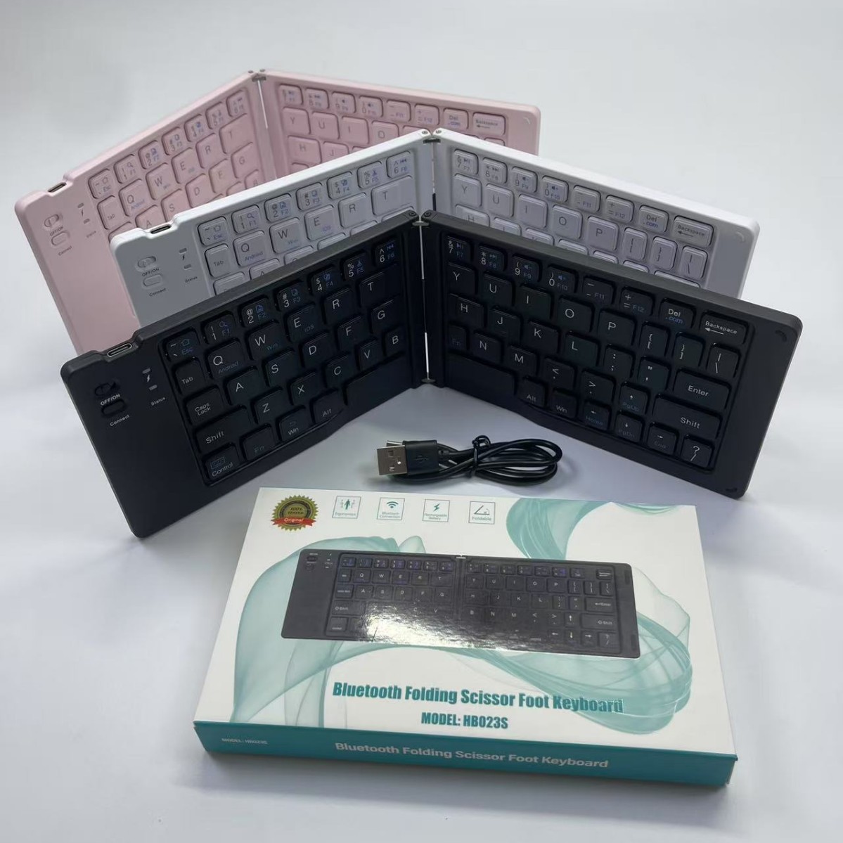 Home Portable Wireless Bluetooth Two Fold Keyboard photo 7