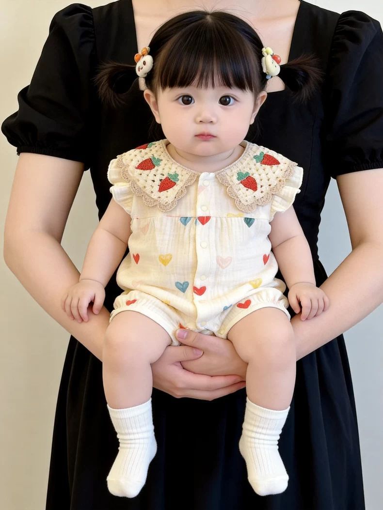 Summer Cotton Breathable Baby Onesie photo 4