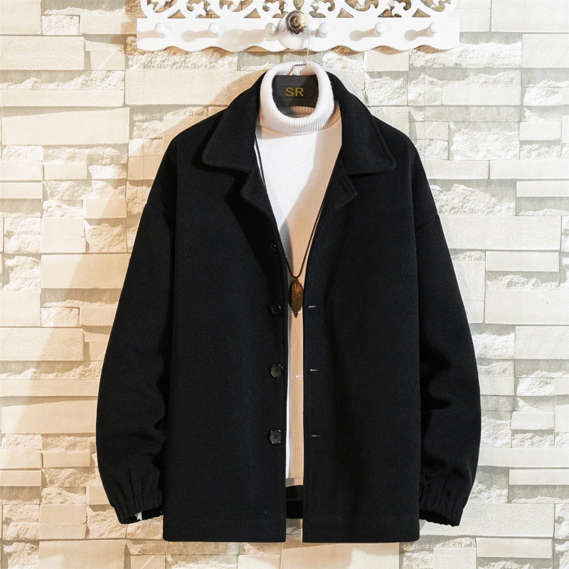 Men's Loose-fit Casual Wool Coat Jacket photo 2