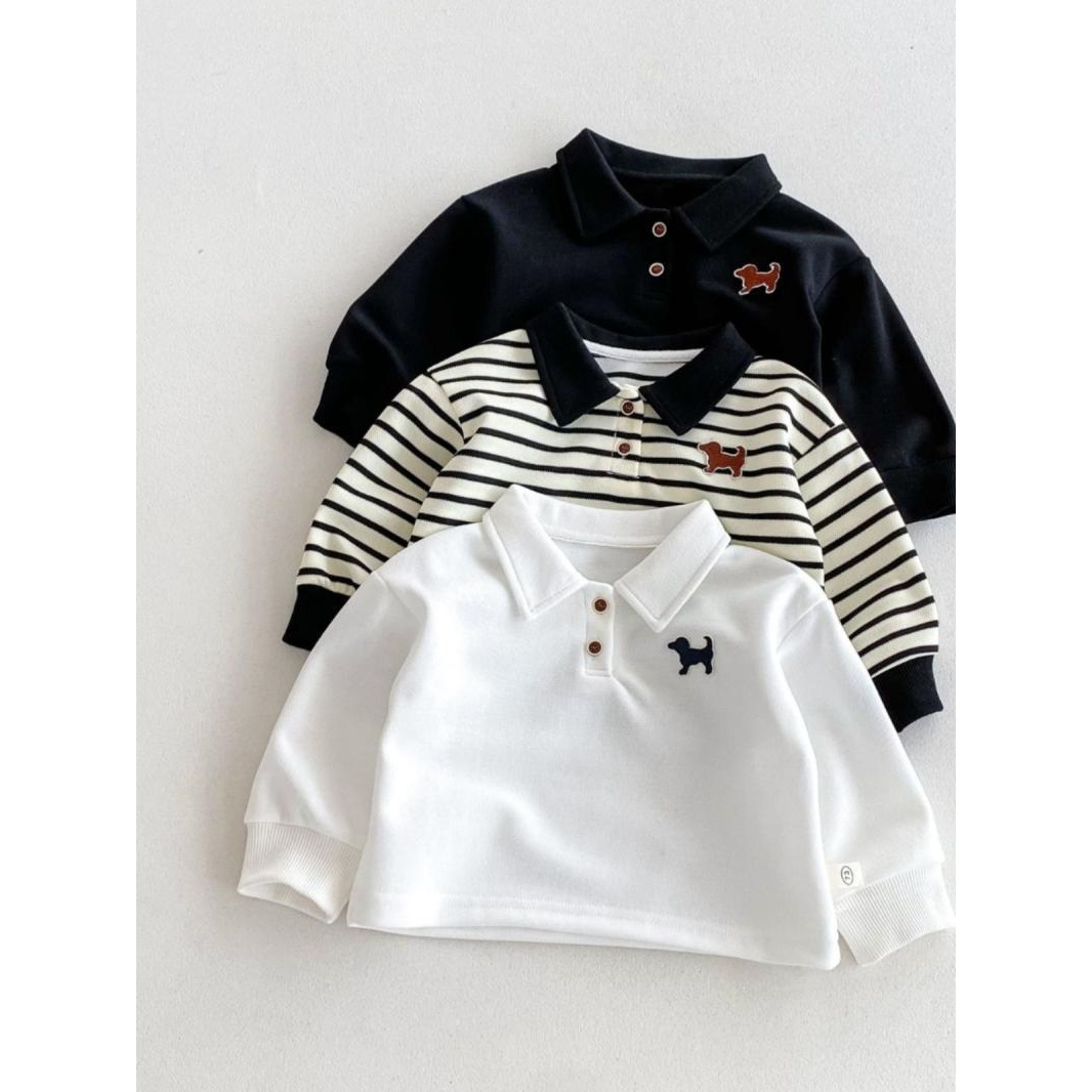 Children's Turn-down Collar Shirt Boys' Long-sleeve Top photo 5