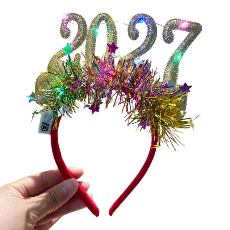 Christmas Glowing Headband With Colorful Strips For The New Years Eve Party photo 7