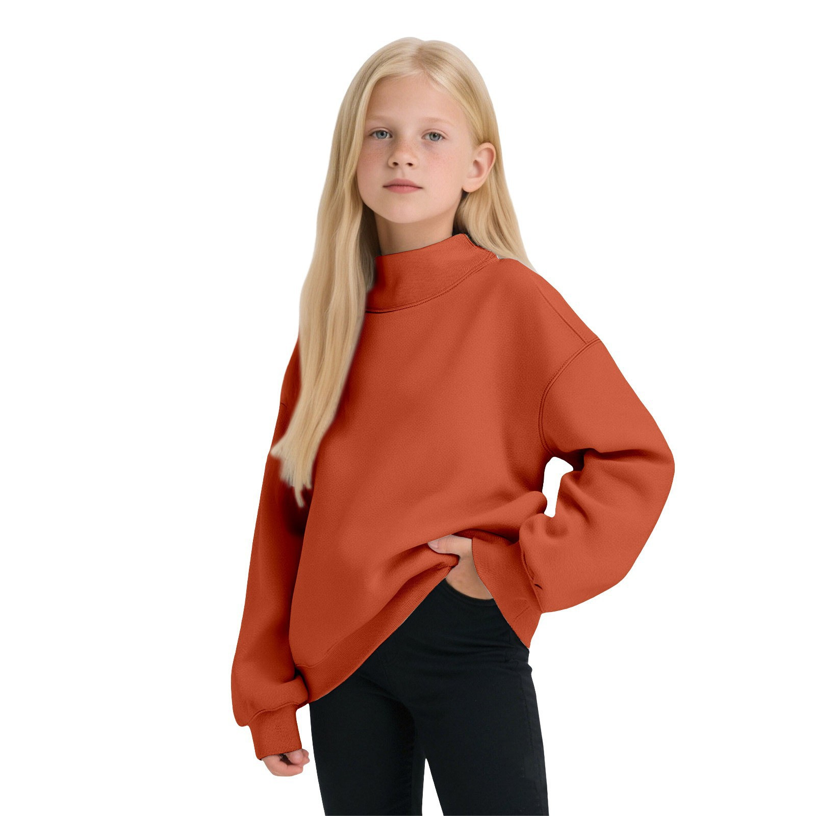 Hoodie, Crew-neck Fleece-lined Sweatshirt Childrens Clothing Mid-to-large Size Outerwear Kids Wear photo 7