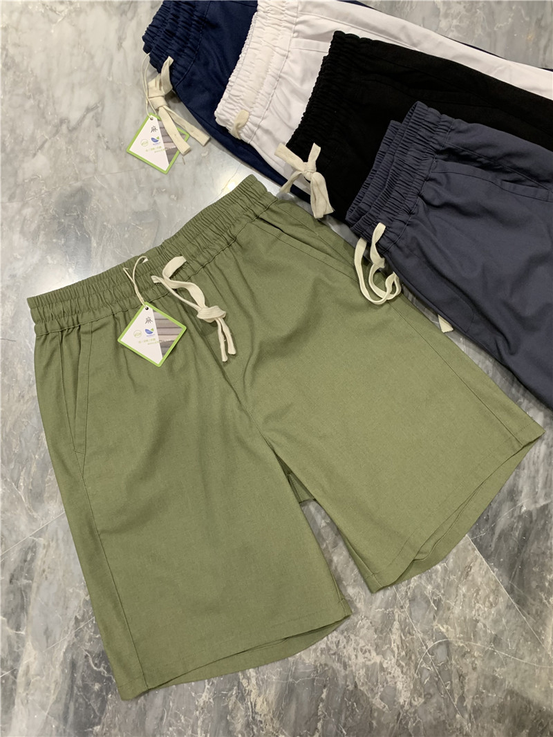 Breathable Solid-Color Casual Men's Drawstring Shorts photo 6