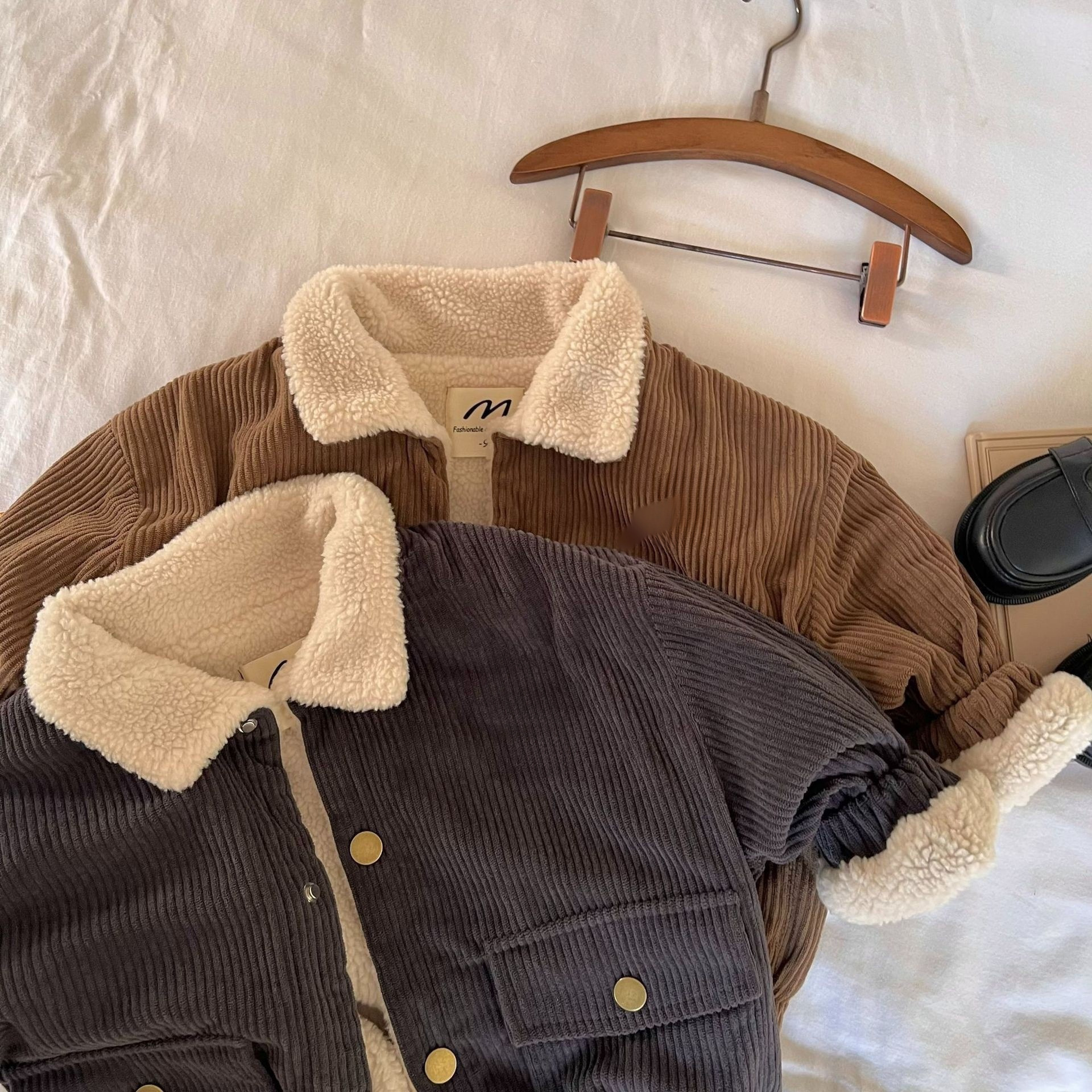 Corduroy Collared Jacket For Boys And Girls photo 2