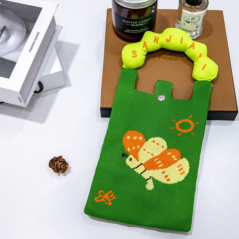 High-end Women's Knitted Phone Bagversatile And All-match photo 4