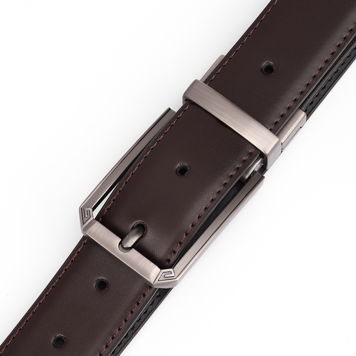 Men's Rotatable Pin Buckle Leather Belt photo 6
