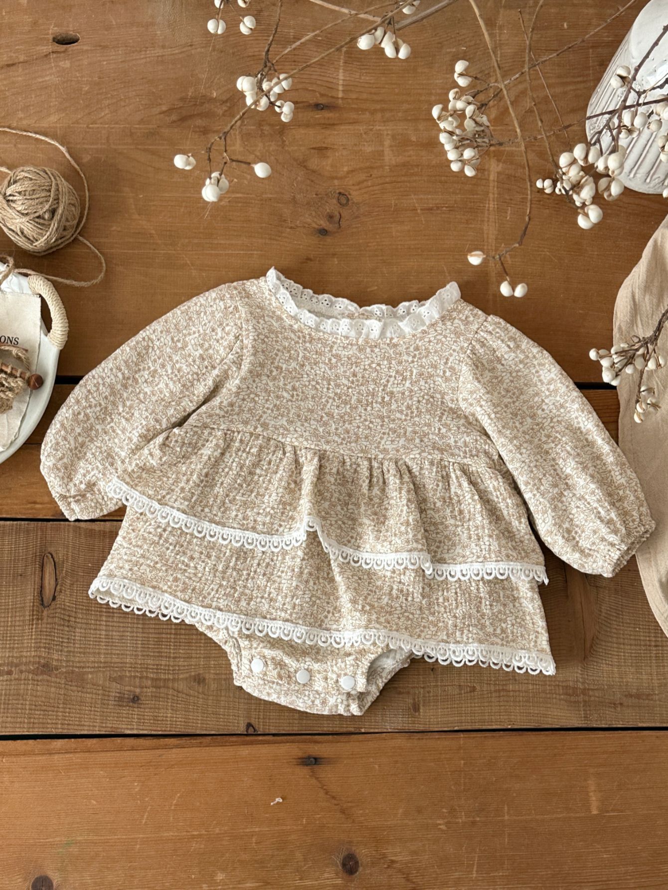 Korean-style Childrens Long-sleeved Printed Onesie photo 5