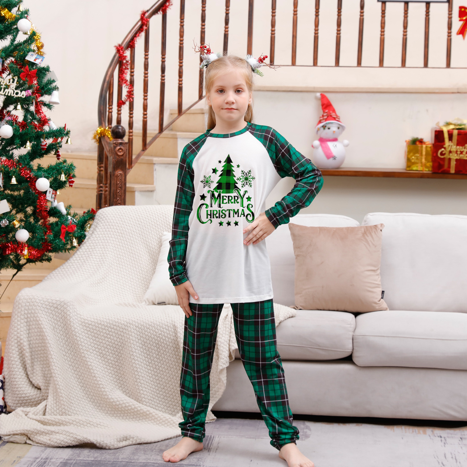 Christmas Parent-child Pajamas Suit Printed Homewear photo 5