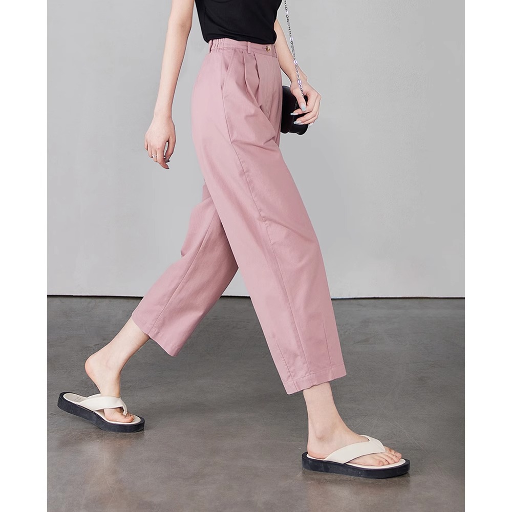 High-waisted Wide-leg Slimming Versatile Straight-leg Utility Pants photo 8