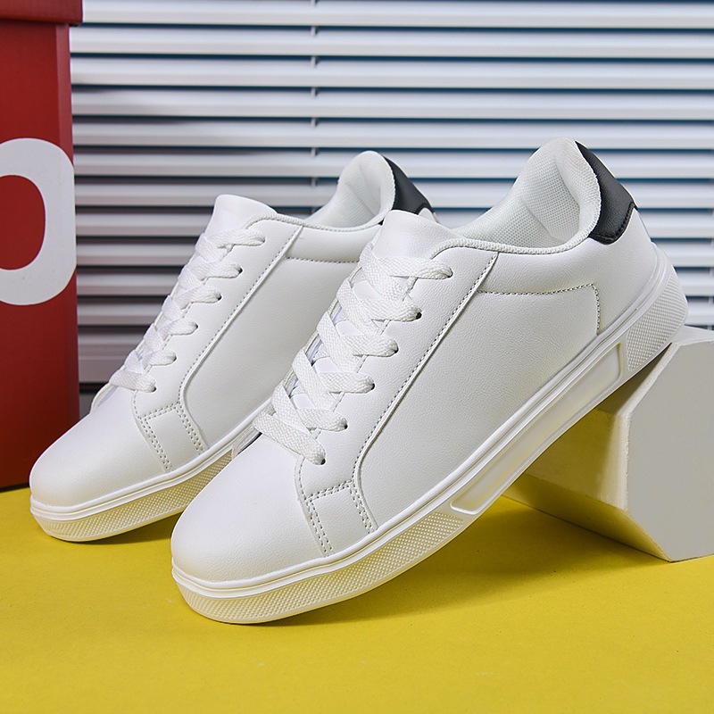 Leather-faced Waterproof Casual Sneakers For Teenagers Casual Skate Shoes photo 1