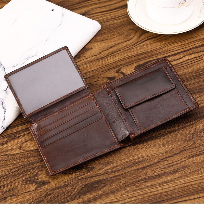 Retro Cowhide Multi-functional Men's Wallet photo 2