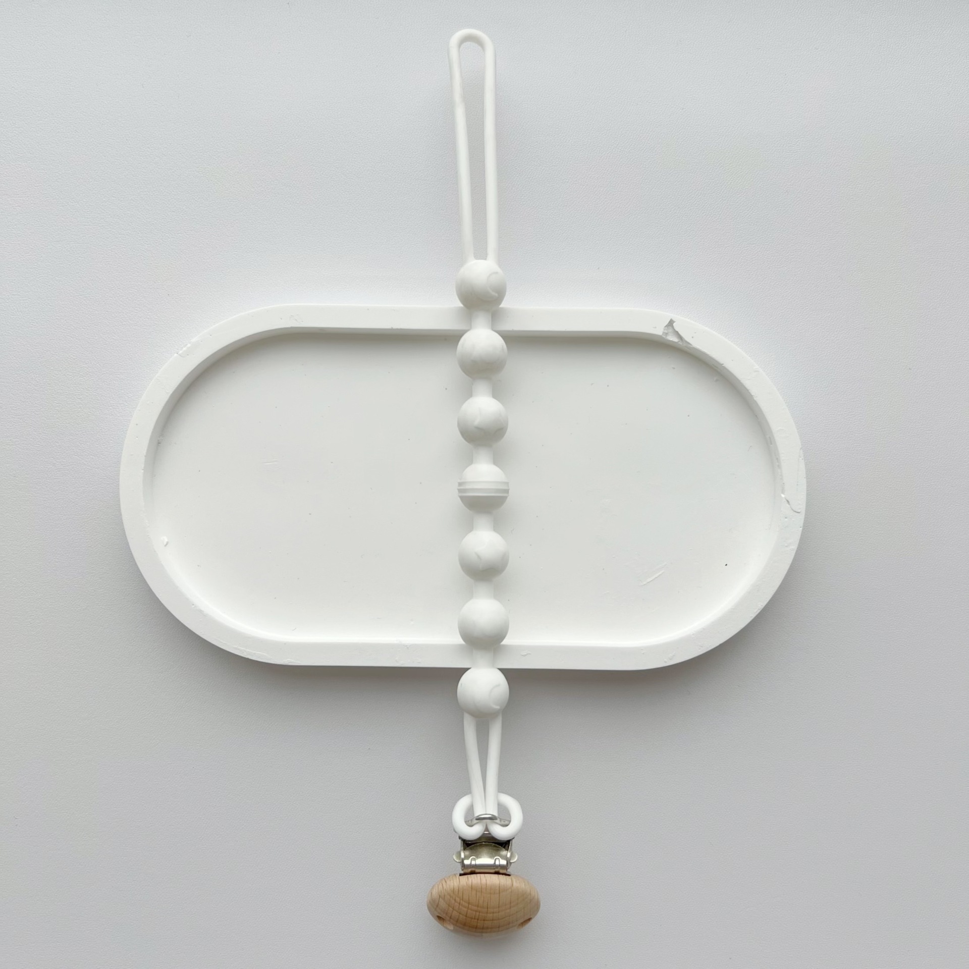 Babys All-in-one Silicone Pore-free Beechwood Pacifier Clip With Anti-loss Chain photo 8