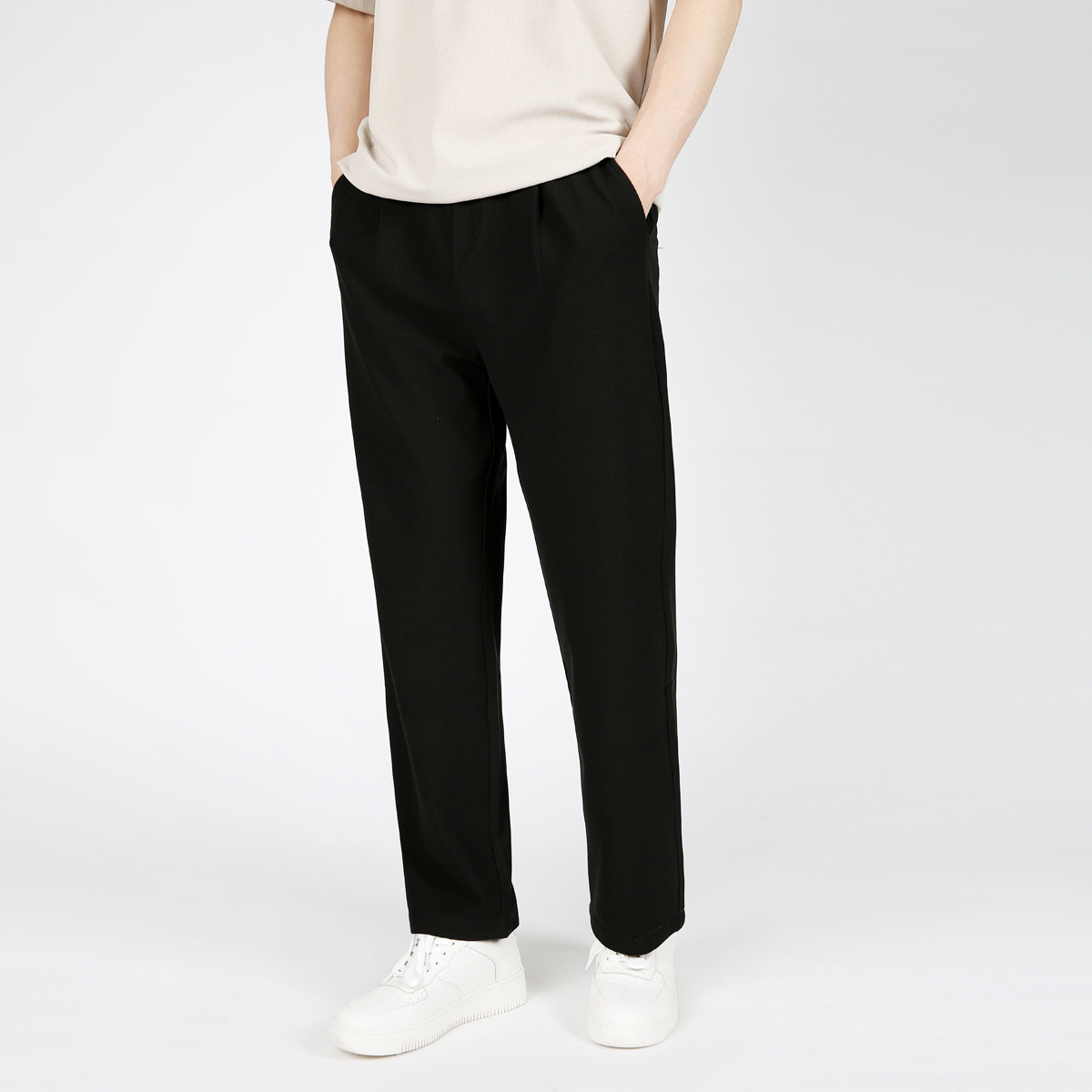 Casual Drawstring Mens Slimming Loose-fitting Trousers photo 3
