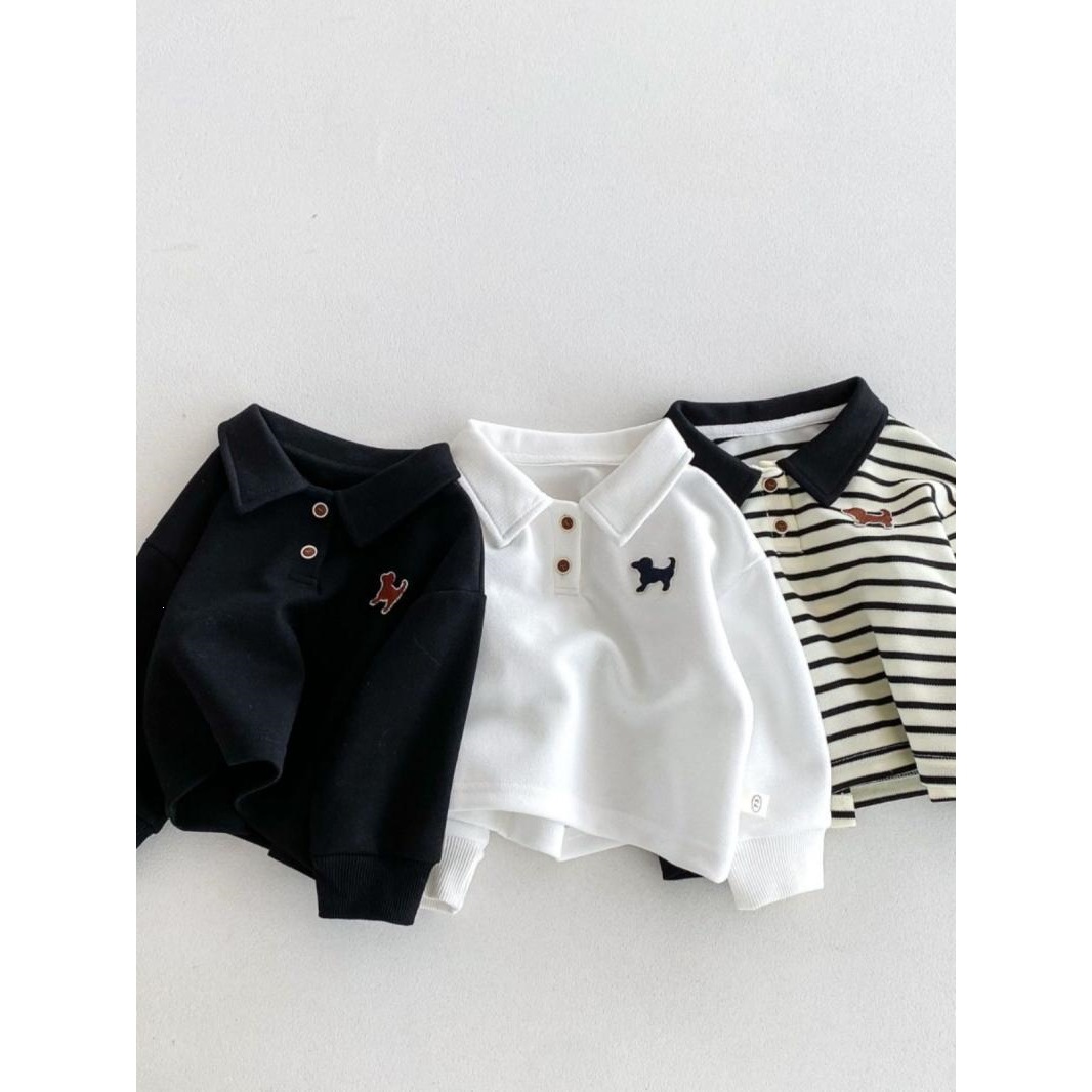 Children's Turn-down Collar Shirt Boys' Long-sleeve Top photo 4