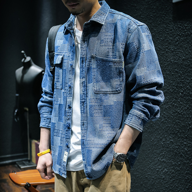 Men's Long-sleeve Denim Shirt For Autumn photo 2