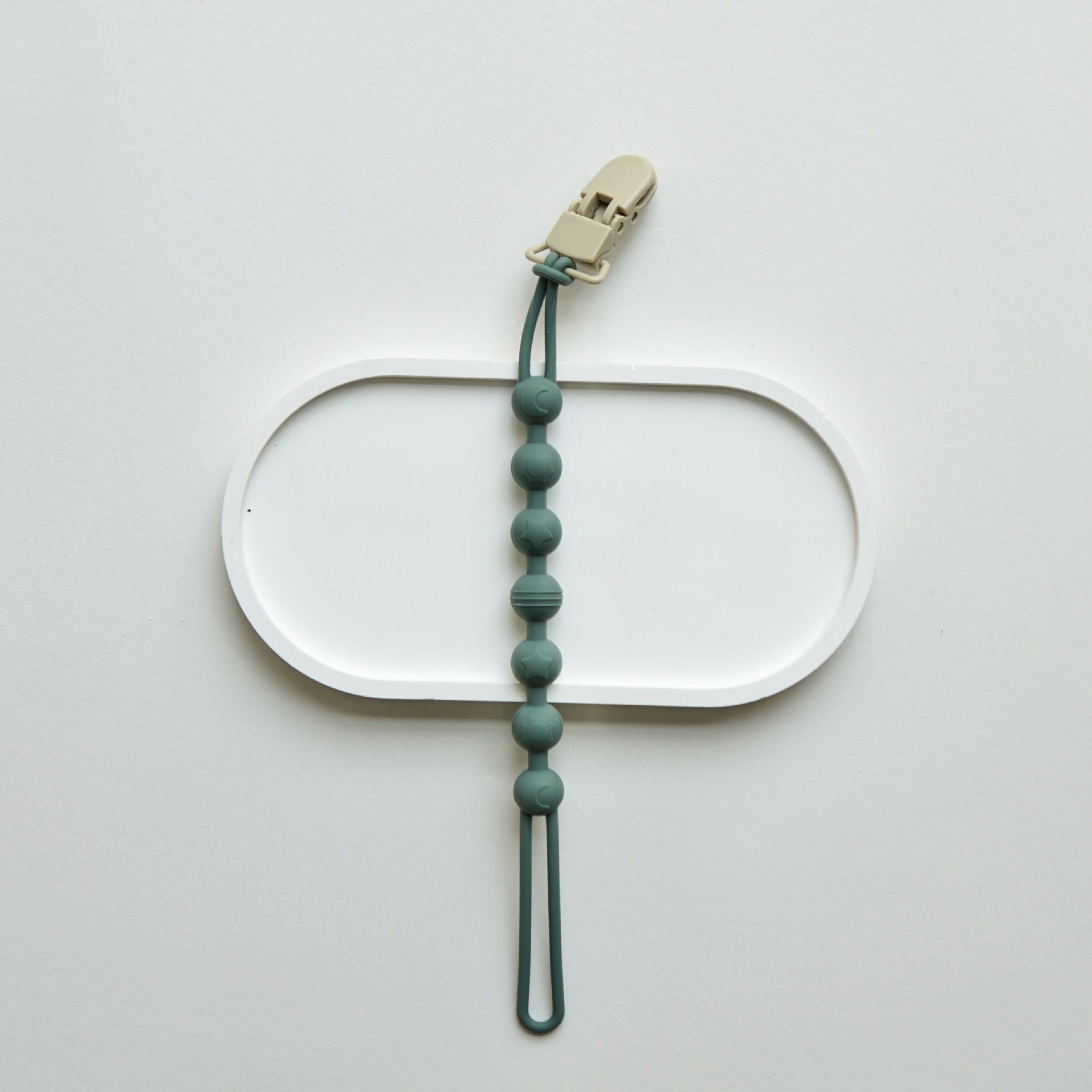 Babys All-in-one Silicone Pore-free Beechwood Pacifier Clip With Anti-loss Chain photo 7