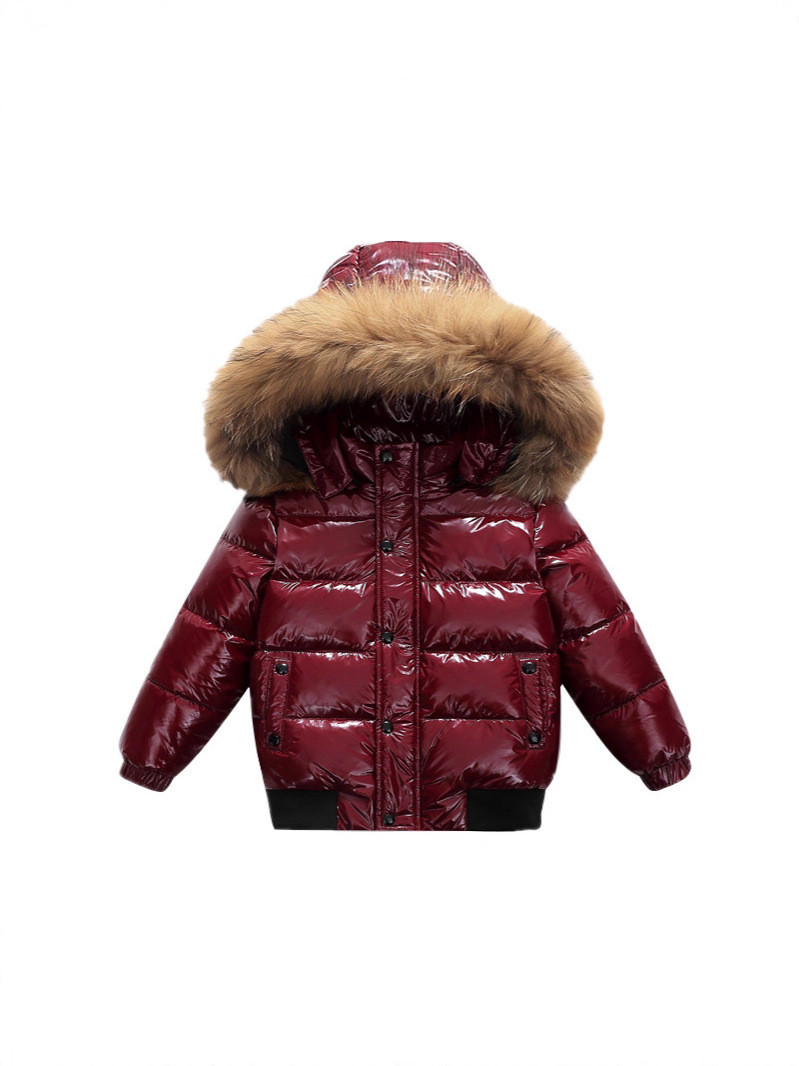 New Childrens Down Jacket With A Large Fur Collar Extra-thick Designwarm Winter Coat For Little Boys photo 8
