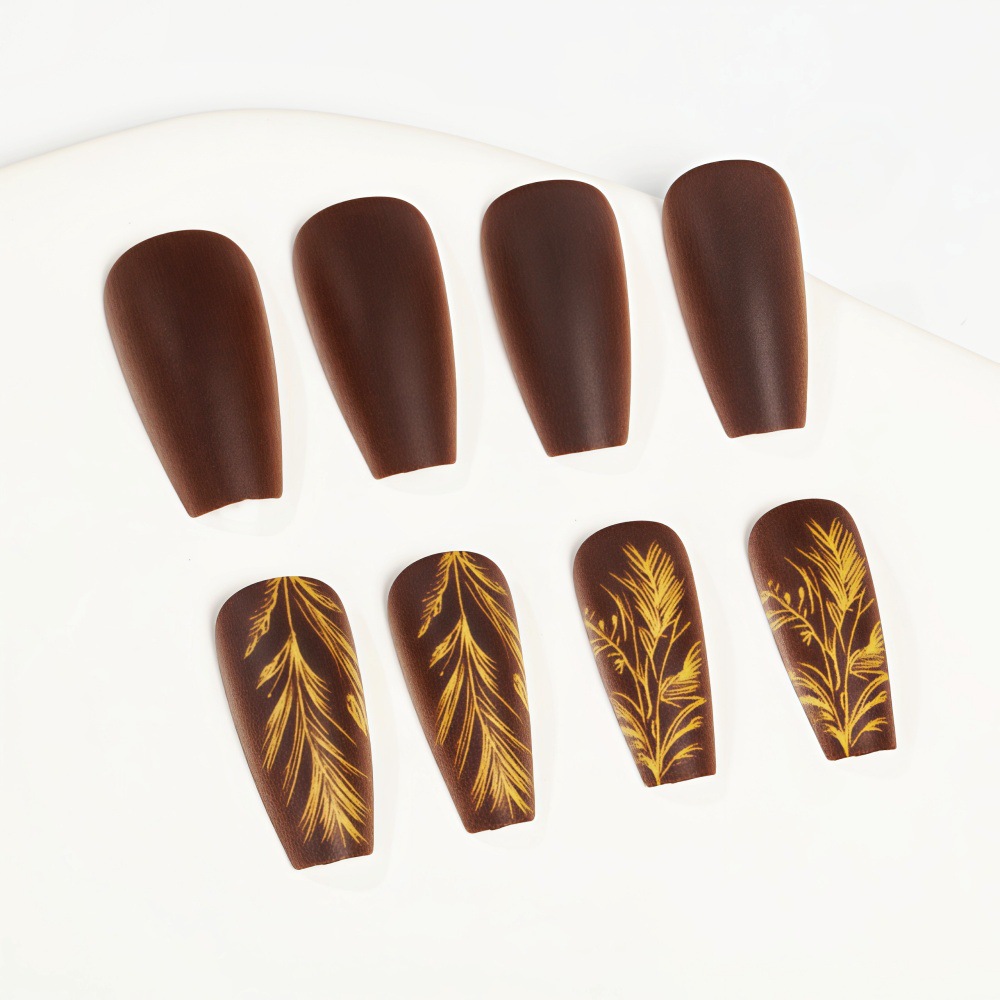 Dark Brown European And American Style Nail Tips photo 3