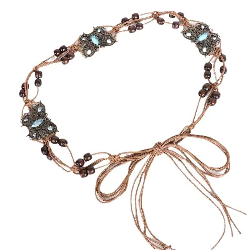 Ethnic-style Butterfly Beaded Vintage Belt Waist Chain photo 2