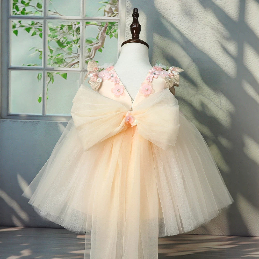 Three-dimensional Floral Tulle Princess Dress photo 6