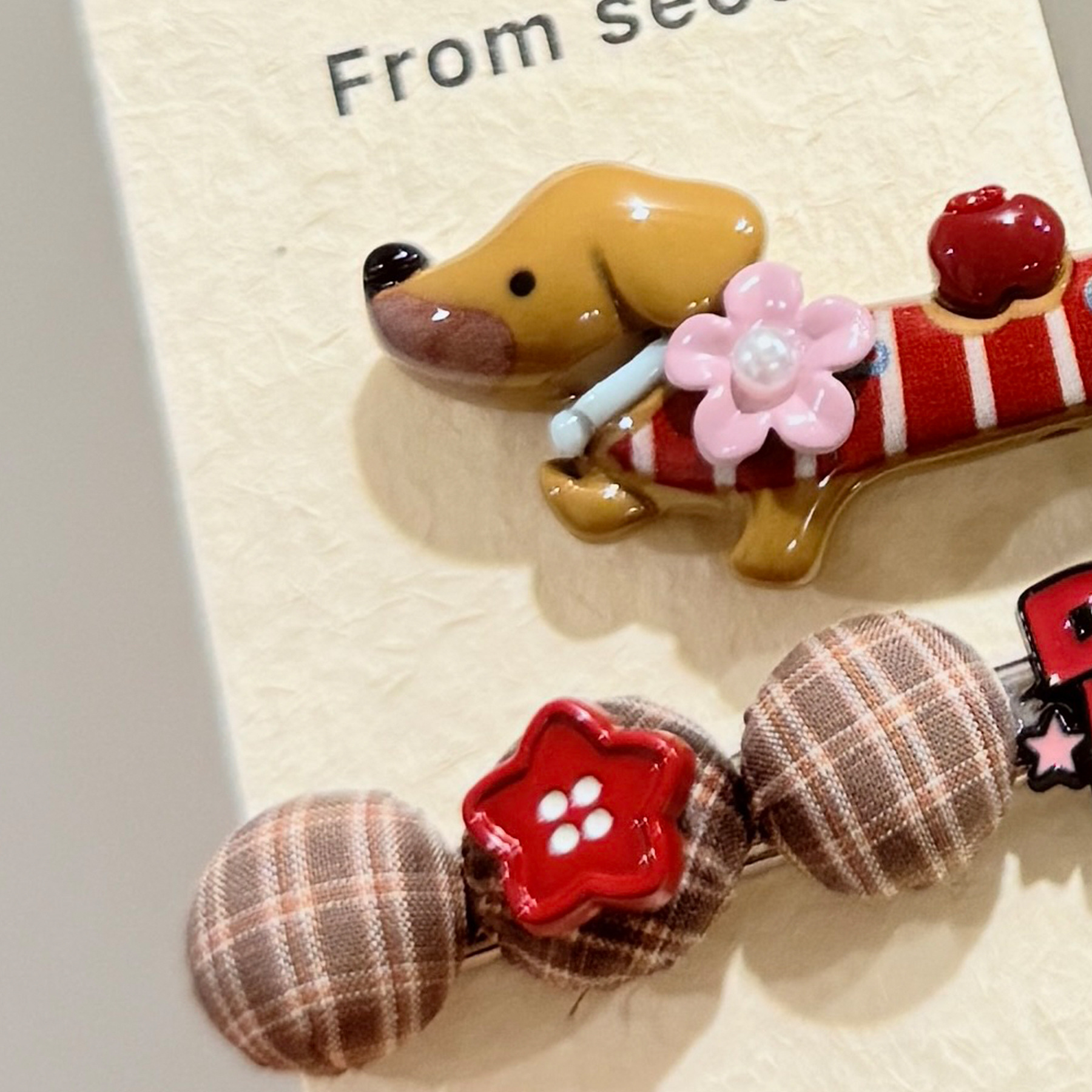Cartoon Dachshund Hair Clip For Women photo 4