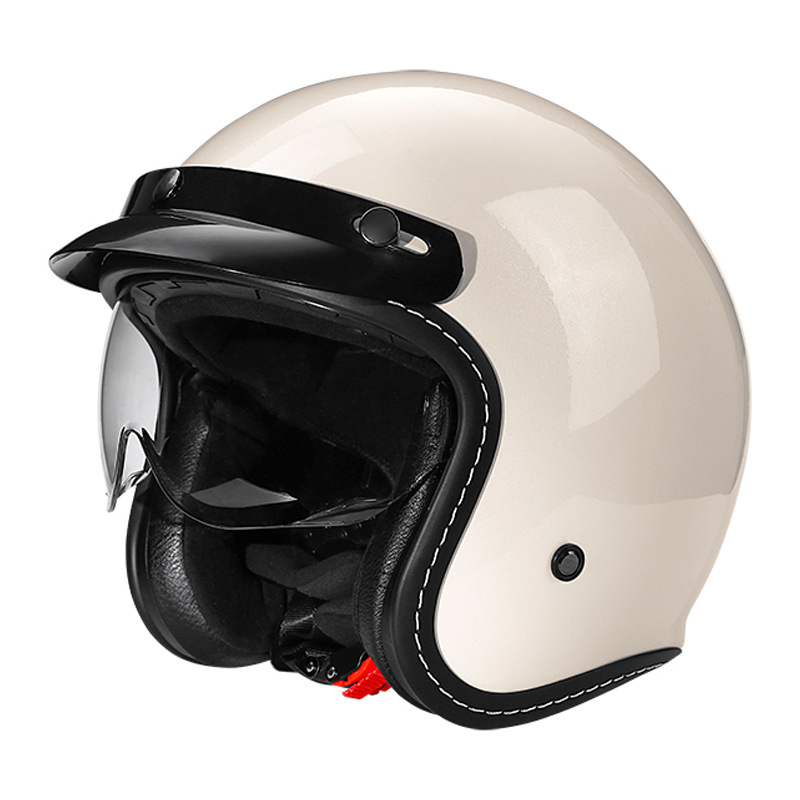 Vintage Motorcycle Helmet With Retractable Built-in Visor photo 3