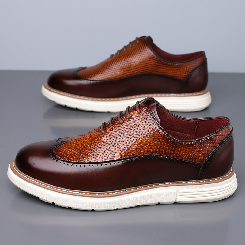 Men's British-style Minimalist Slip-on Leather Shoes photo 6