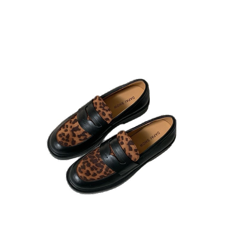 Retro European And American-style Color-block Suede Womens Shoes photo 6