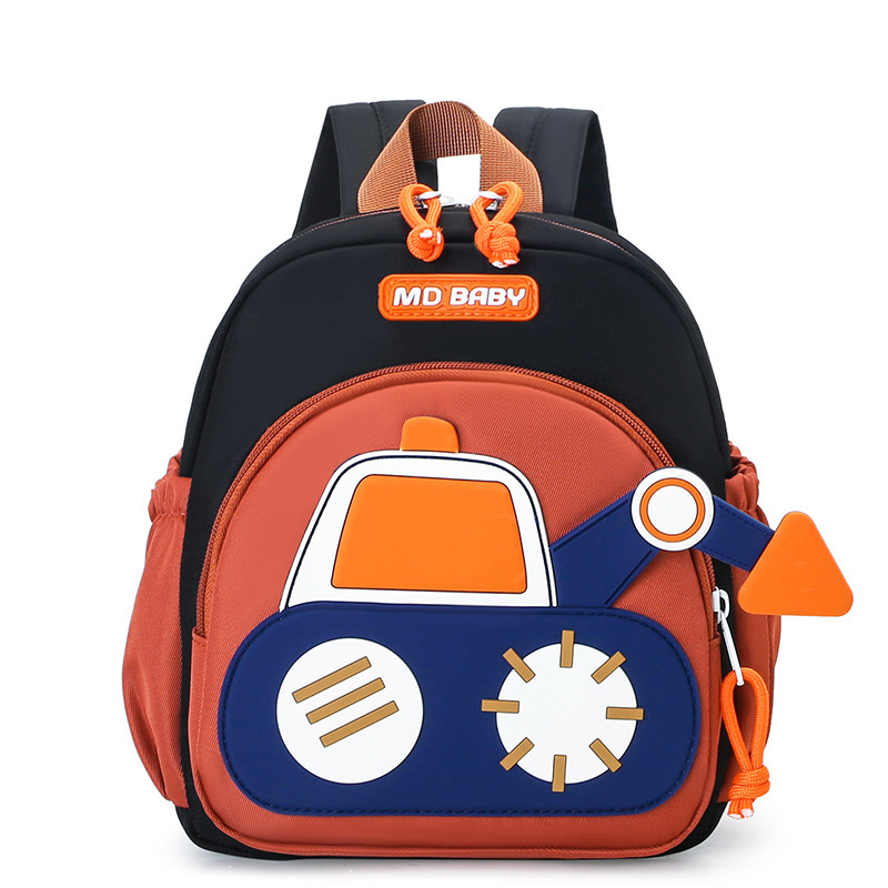 Cute Childrens Backpack Early Education Little Excavator Casual Shoulder Bag photo 5