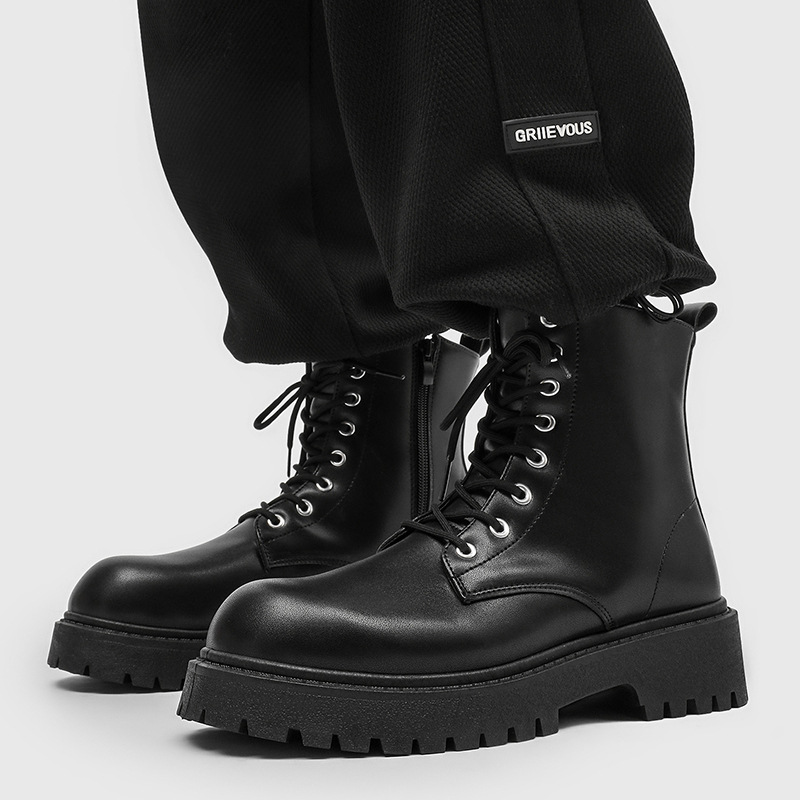 Men's High-top Side-zip Combat Boots photo 2