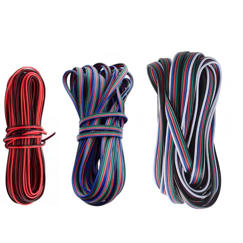 Black And Red 2P Extension Cable For LED Strip Lights 22-gauge Wire Set photo 4