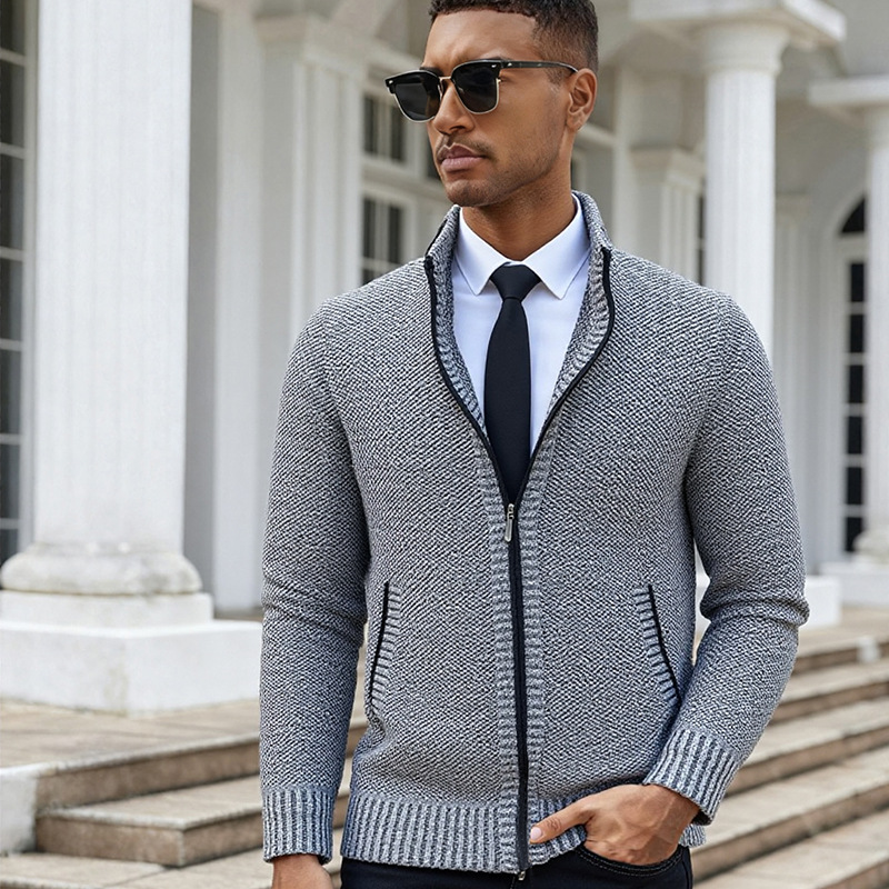 Thickened Men's Sweater Knitted Cardigan photo 2