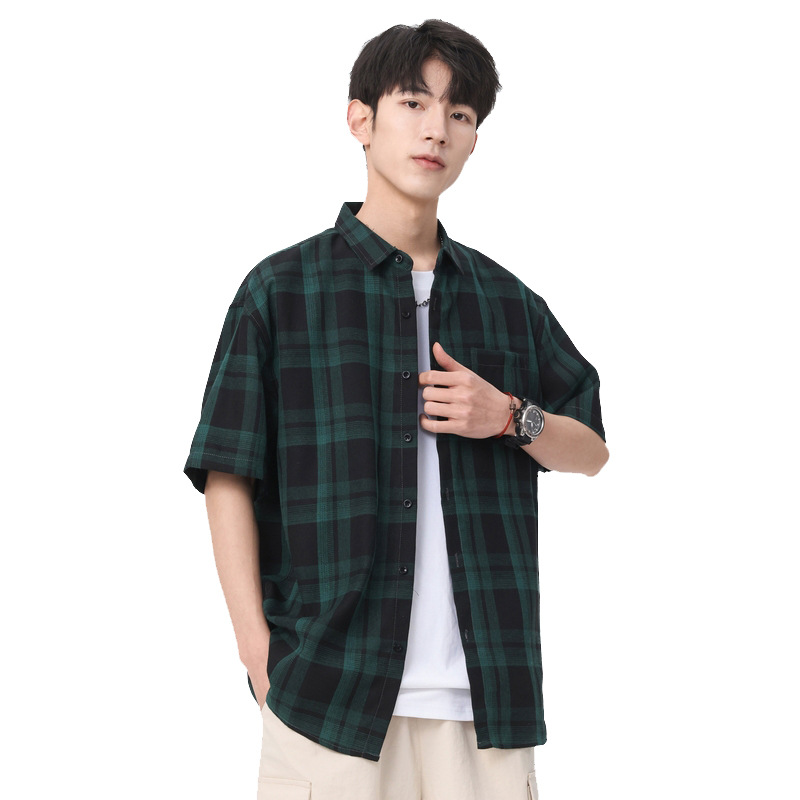 Men's Summer Japanese-style Casual Short-sleeve Shirt photo 4
