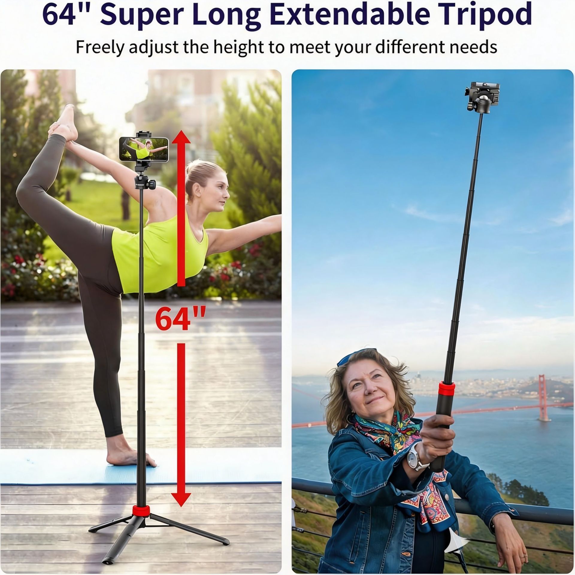 Portable Aluminum Alloy Selfie Stick For Phone Cameras photo 7