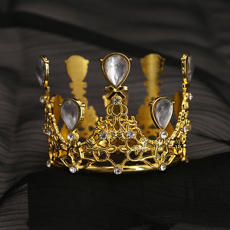 Round Crown Alloy Rhinestone Hair Accessory photo 2