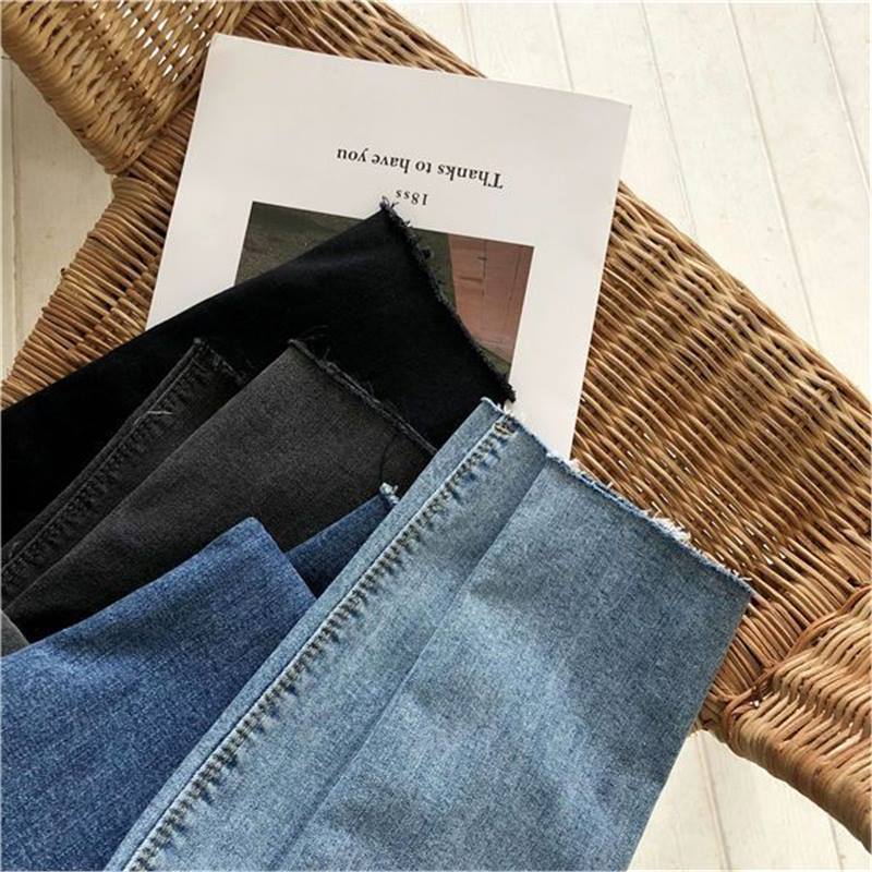 Slimming, Stretchy, Tight-fitting Black And Gray Jeans For Women photo 4