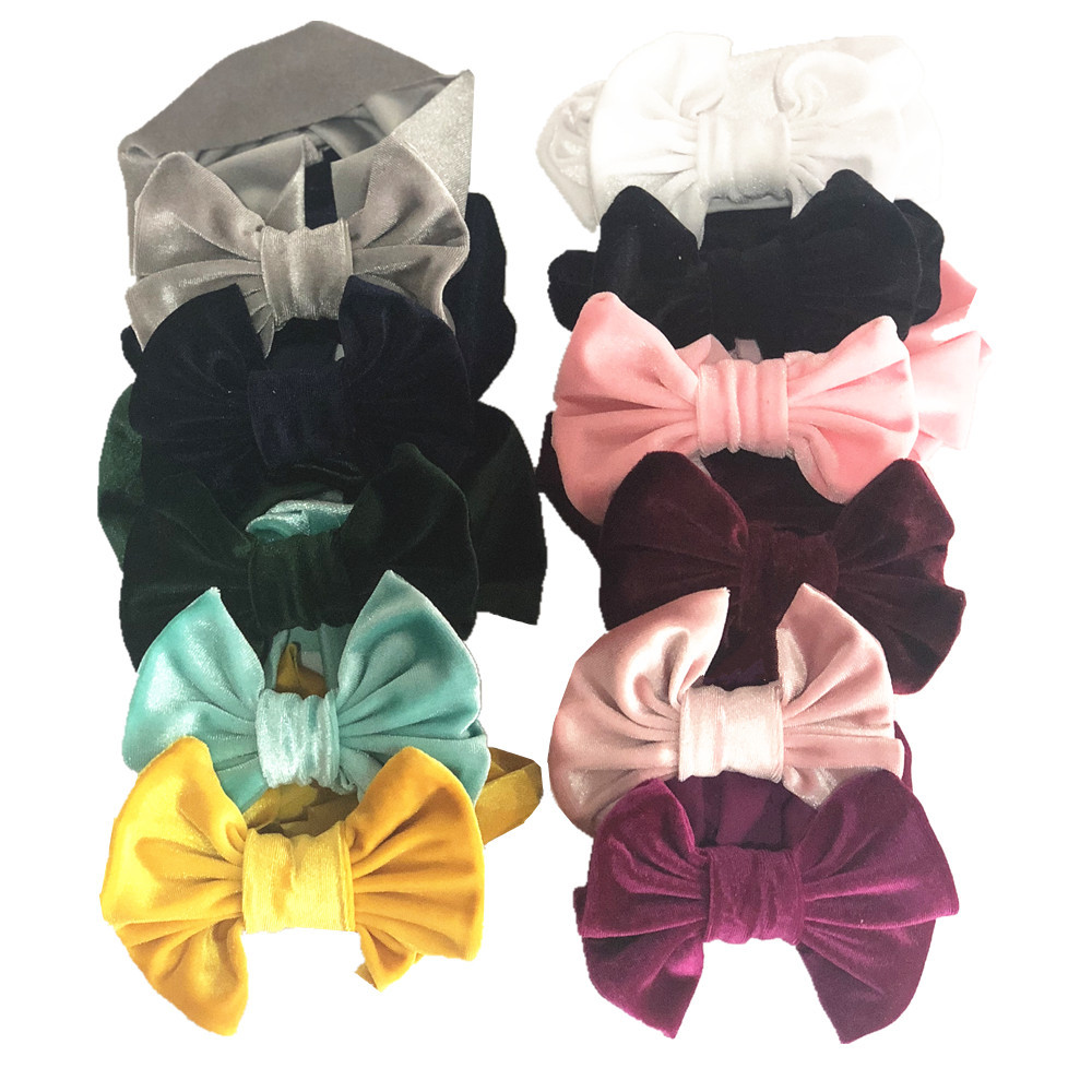 Childrens Multi-color Festive Velvet Headband With Stretchy Hair Accessory photo 3