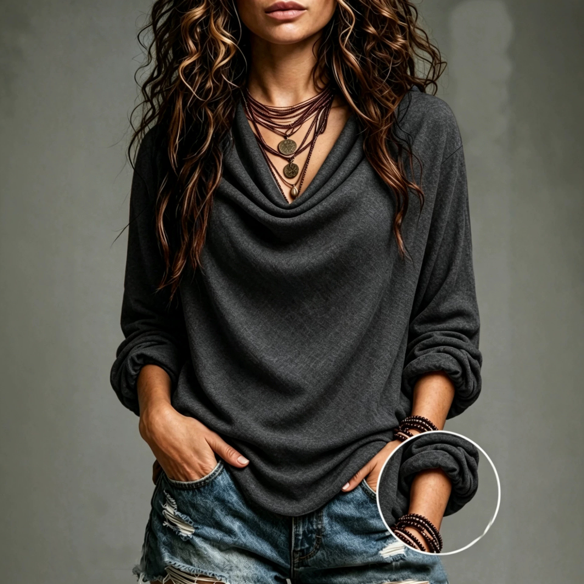 Women's Long-sleeve Turtleneck Top photo 1