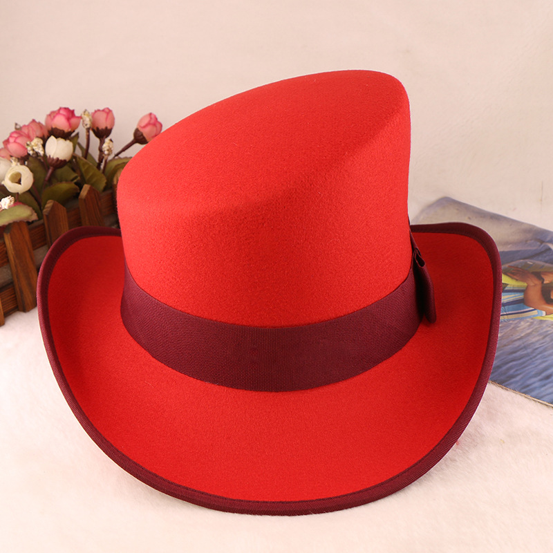 Womens Fashionable Rolled-brim Felt Wool Hat photo 2