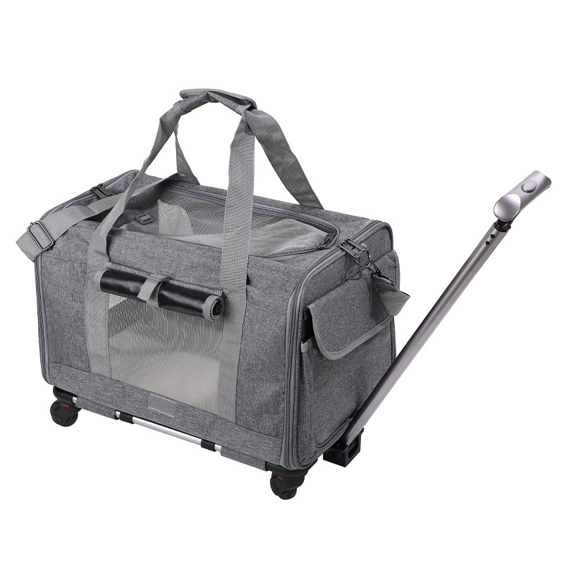 Breathable, Foldable Cat Carrier With A Pull Handle For Outdoor Pet Transport photo 6