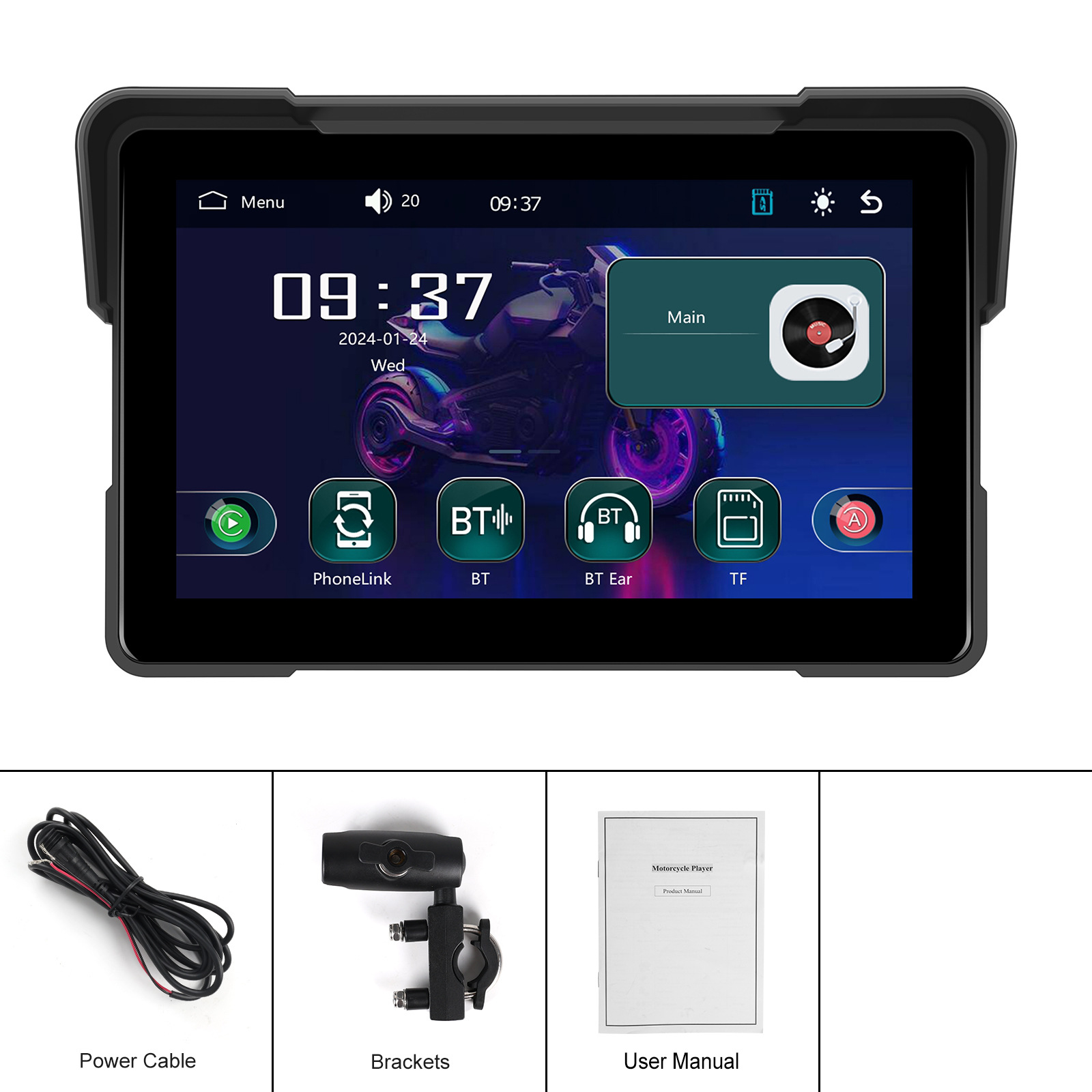 7-inch Motorcycle PND  CarPlay Compatible  No Recording Function photo 2