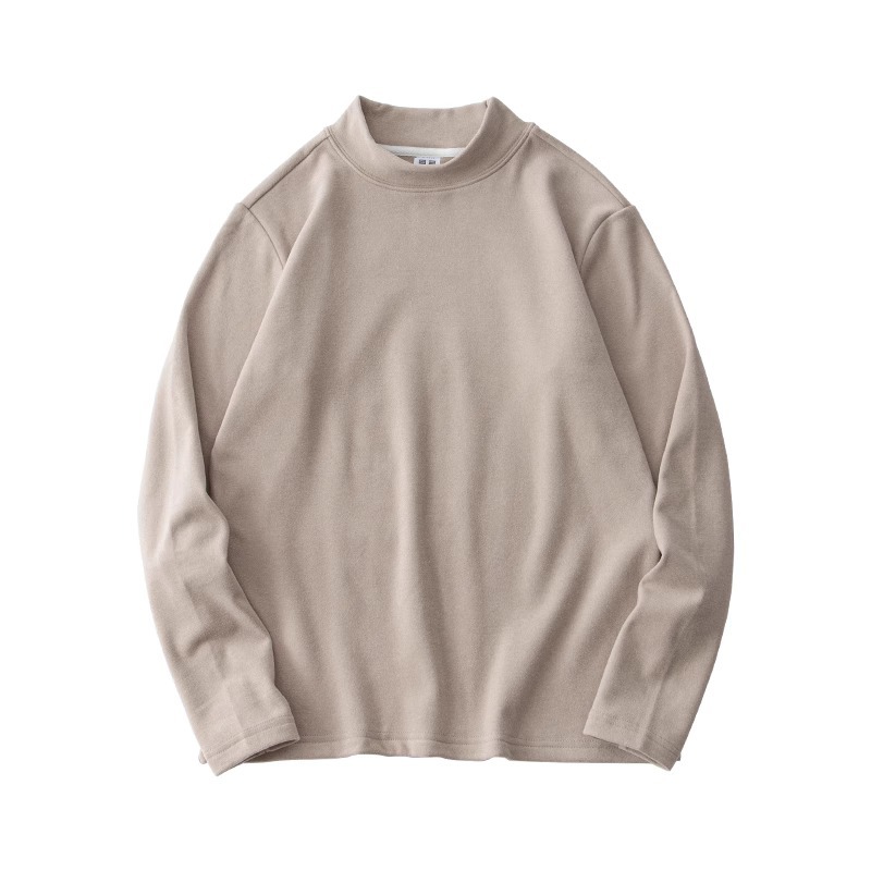 Mens Thermal Base Layer Shirt For Autumn And Winter Fleece-lined Extra-thick And Warm With A High Neck photo 5