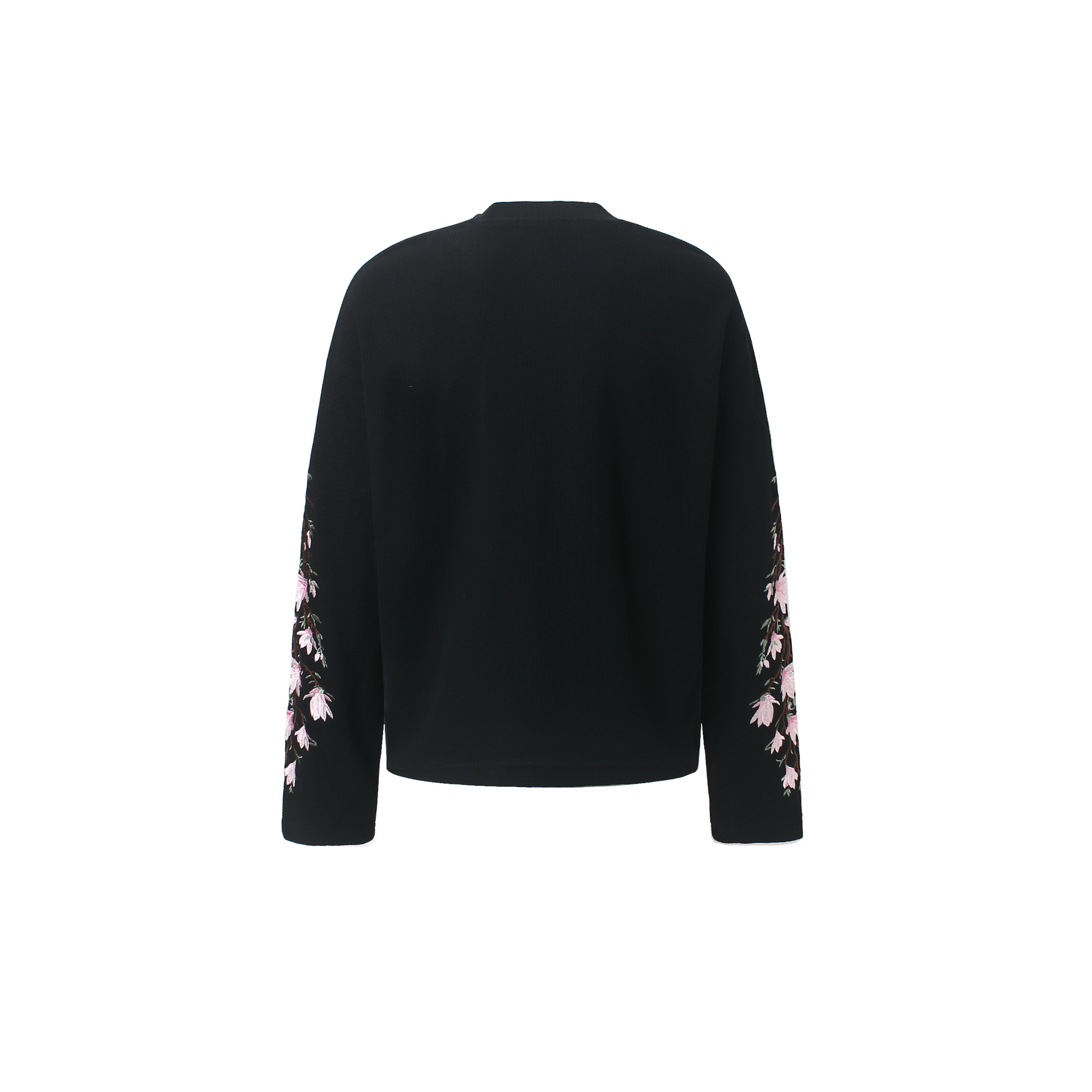 New Chinese-style Casual Floral Embroidered Mens Long-Sleeve T-Shirt photo 4