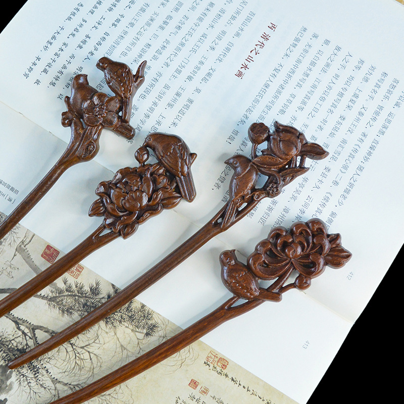 Gold Sandalwood Daily Updo Gadget Hair Claw Hairpin photo 4