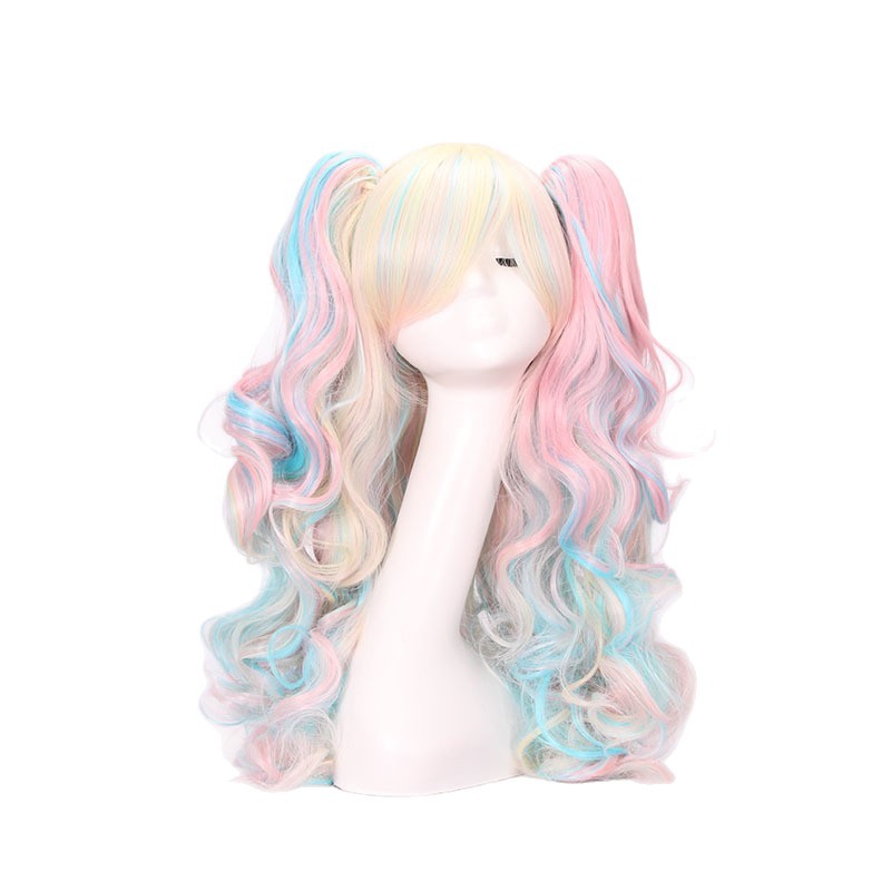 Double Ponytail Long Curly Full Wig photo 3