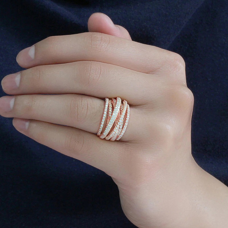 Multi-layer Cross Ring For Women photo 5