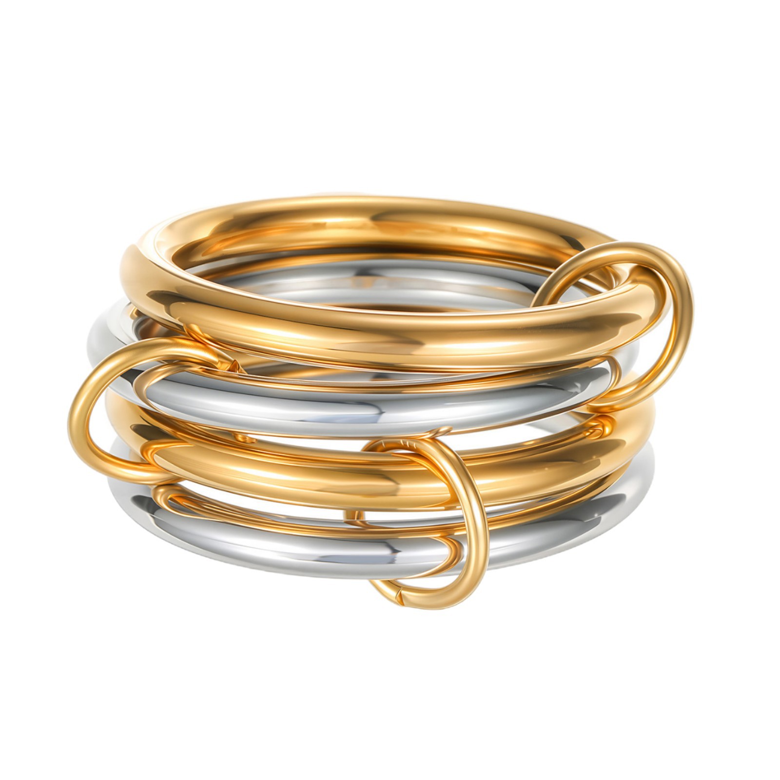 Four-layer Stacked Multi-ring Ring For Women photo 2